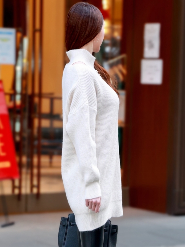 レイヤード2wayニットチュニックワンピースIVORY 商品イメージ3