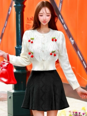 チェリーケーブルカーディガンIVORY