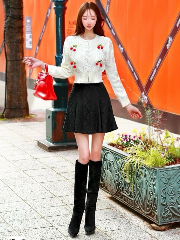 チェリーケーブルカーディガンIVORY 商品イメージ2