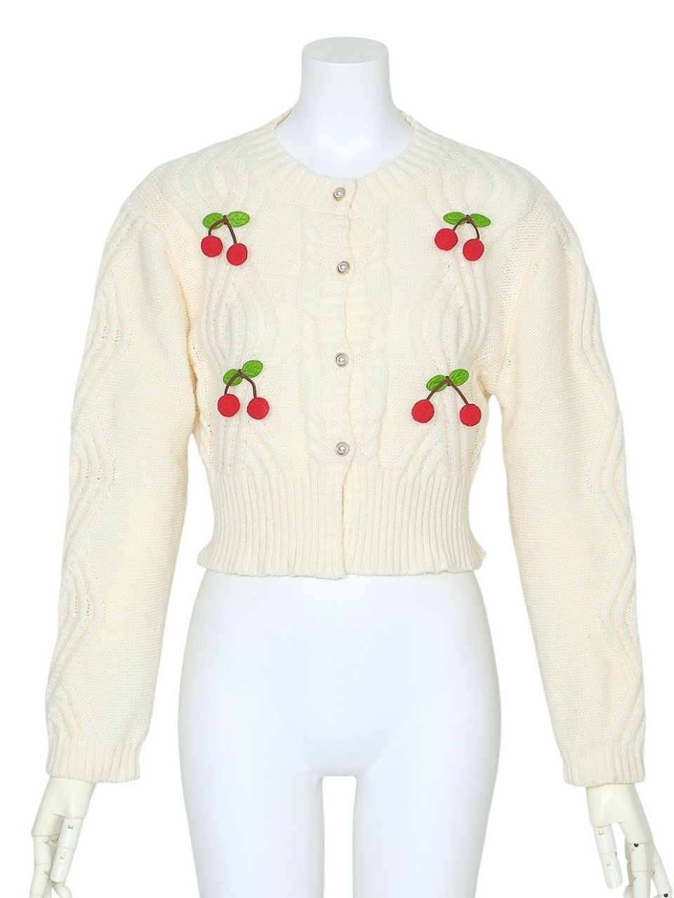 チェリーケーブルカーディガンIVORY スタイリングイメージ1