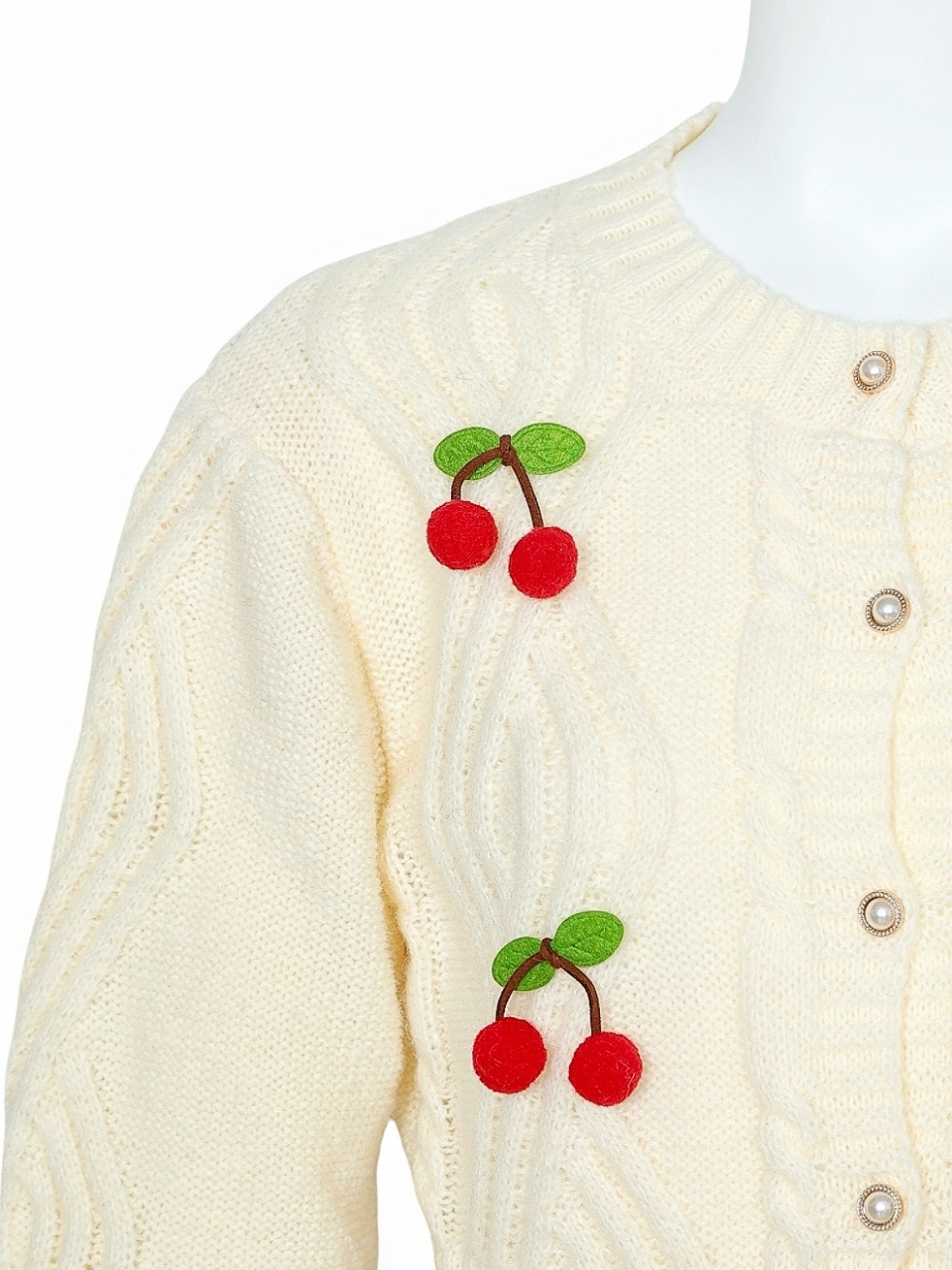 チェリーケーブルカーディガンIVORY スタイリングイメージ5