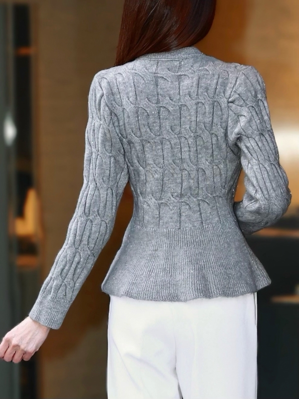 ソフィアペプラムカーディガンGRAY 商品イメージ4