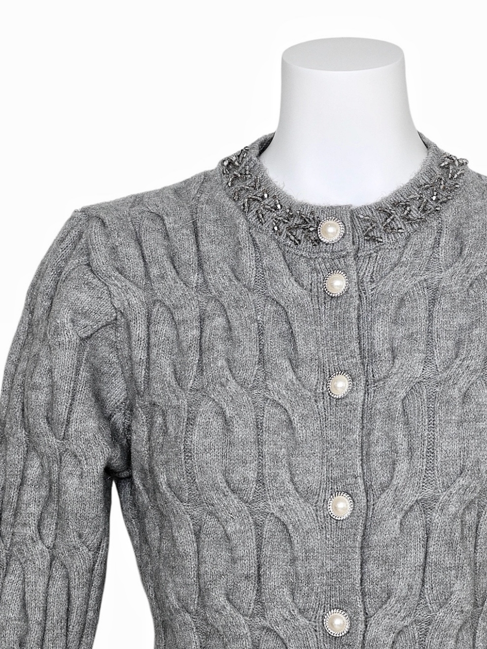 ソフィアペプラムカーディガンGRAY スタイリングイメージ6