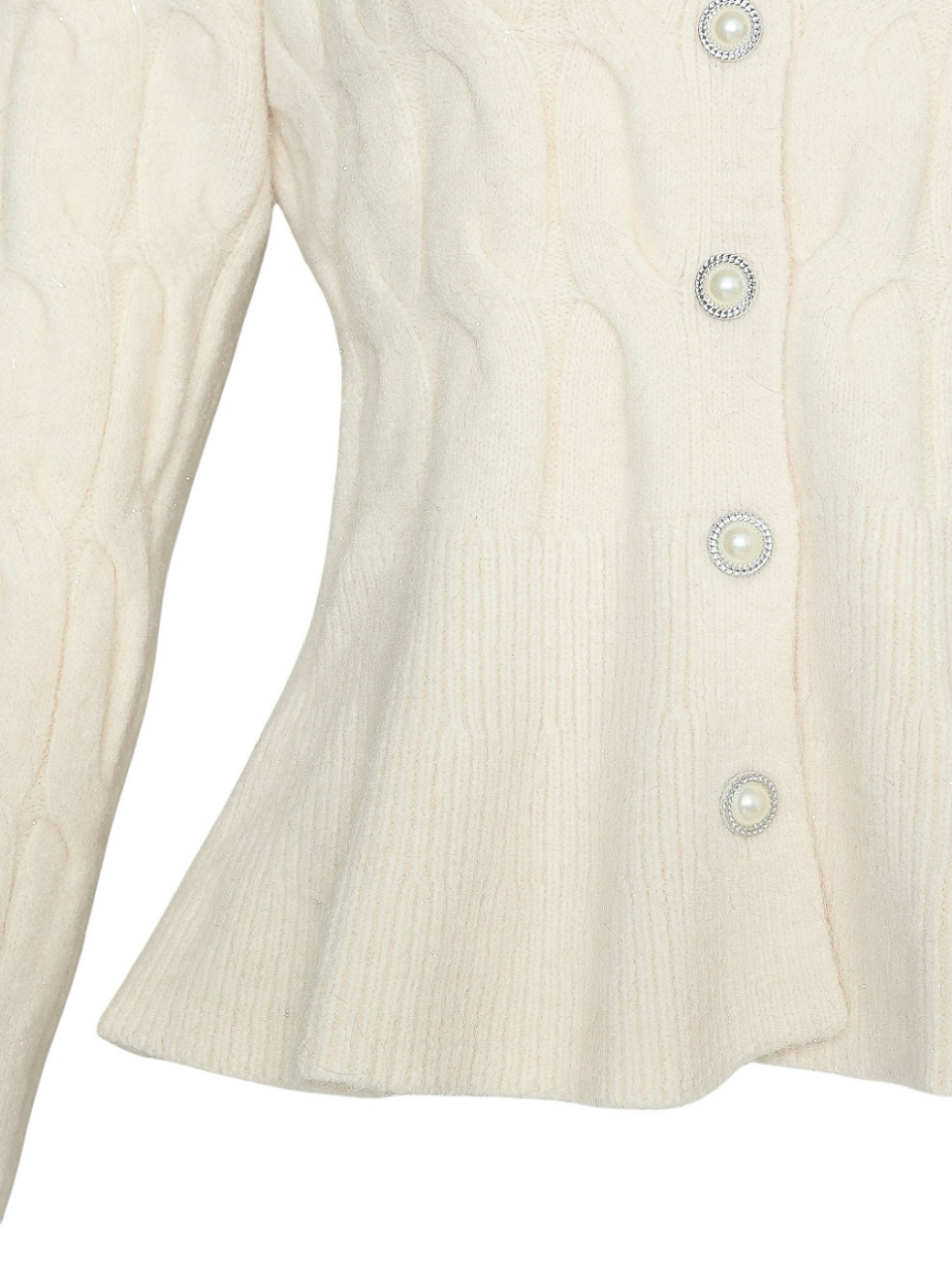 ソフィアペプラムカーディガンIVORY スタイリングイメージ6