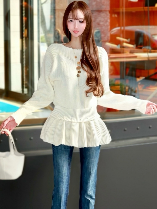 2WAYミッシェルフリルニットIVORY