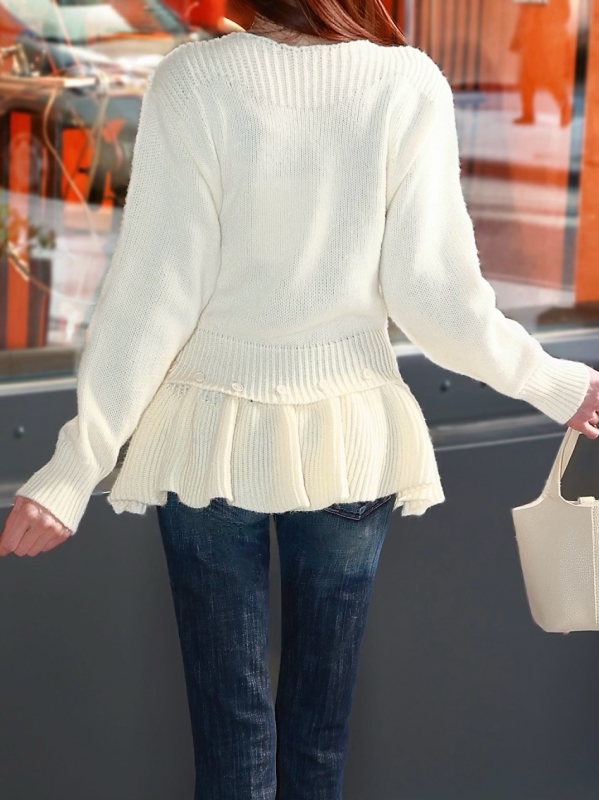 2WAYミッシェルフリルニットIVORY 商品イメージ4