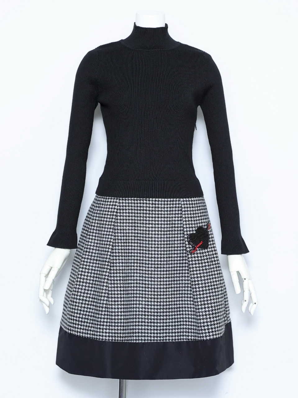 ハートビジュー千鳥切替ワンピース スタイリングイメージ1