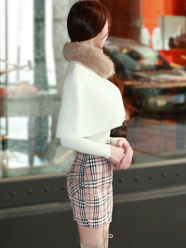 3WAYファーケープニットセットアップIVORY 商品イメージ3