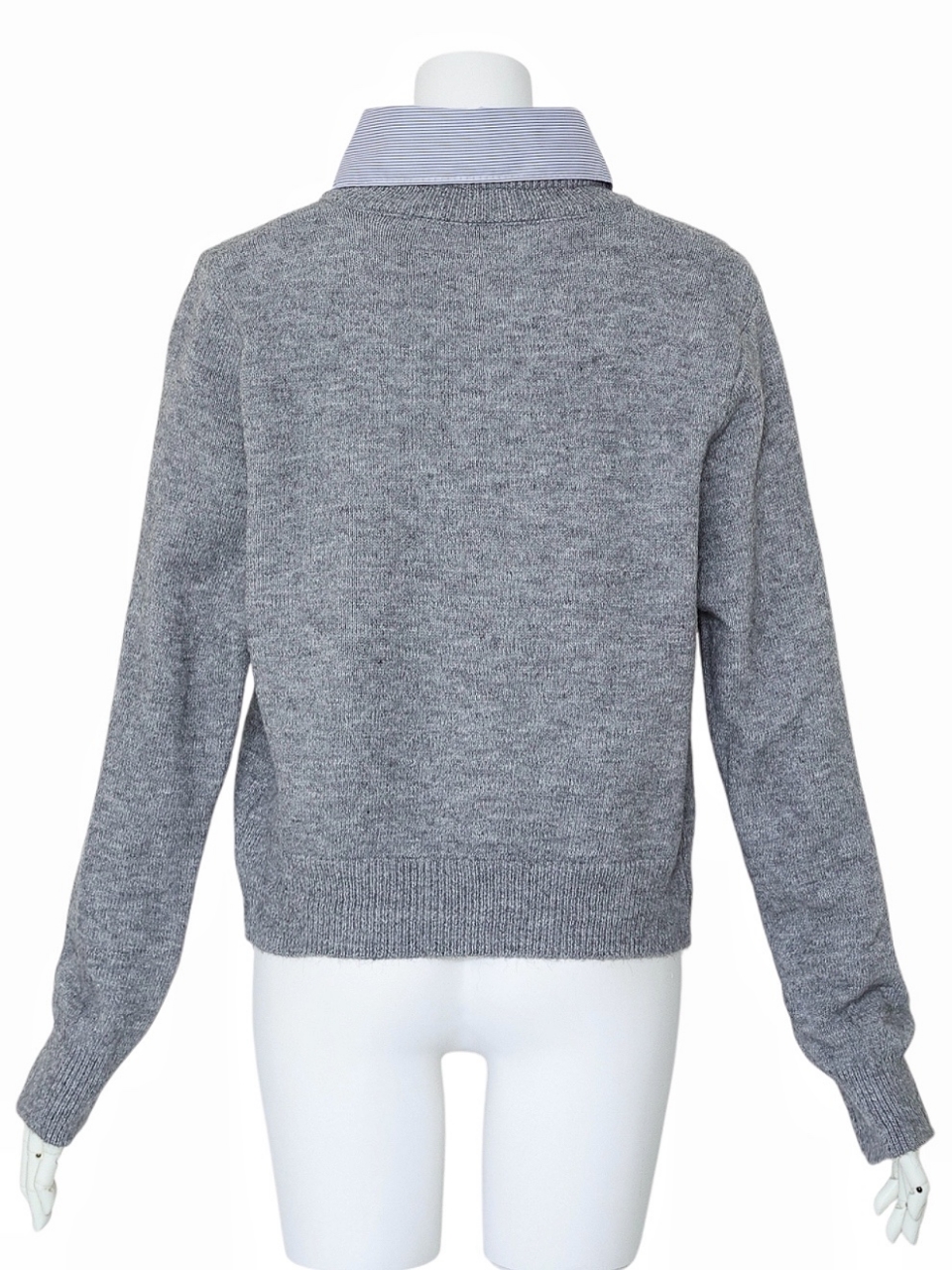 襟付ハートカーディガンGRAY スタイリングイメージ3