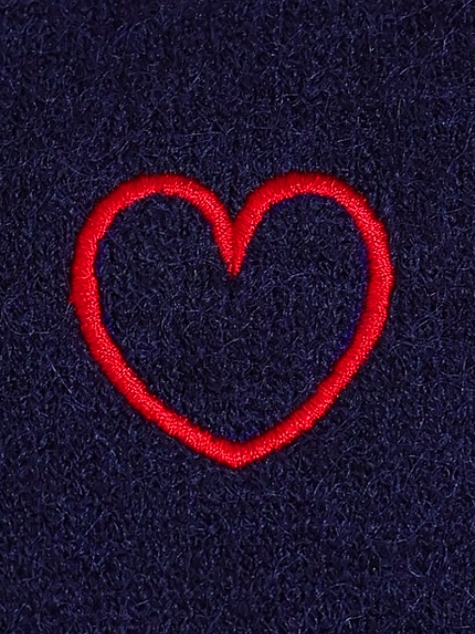 襟付ハートカーディガンNAVY スタイリングイメージ6