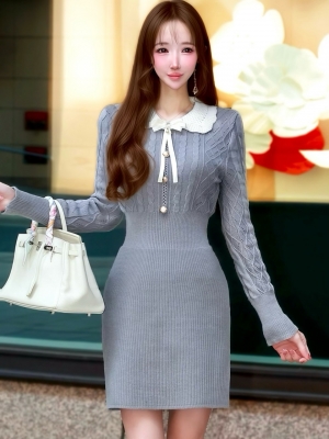 OliviaニットワンピースGRAY