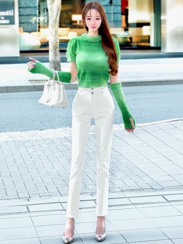 アームウォーマー付グラデニットGREEN 商品イメージ2