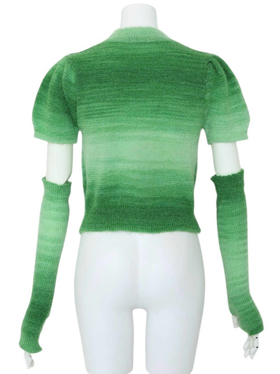 アームウォーマー付グラデニットGREEN スタイリングイメージ3