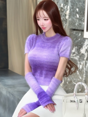 アームウォーマー付グラデニットLAVENDER