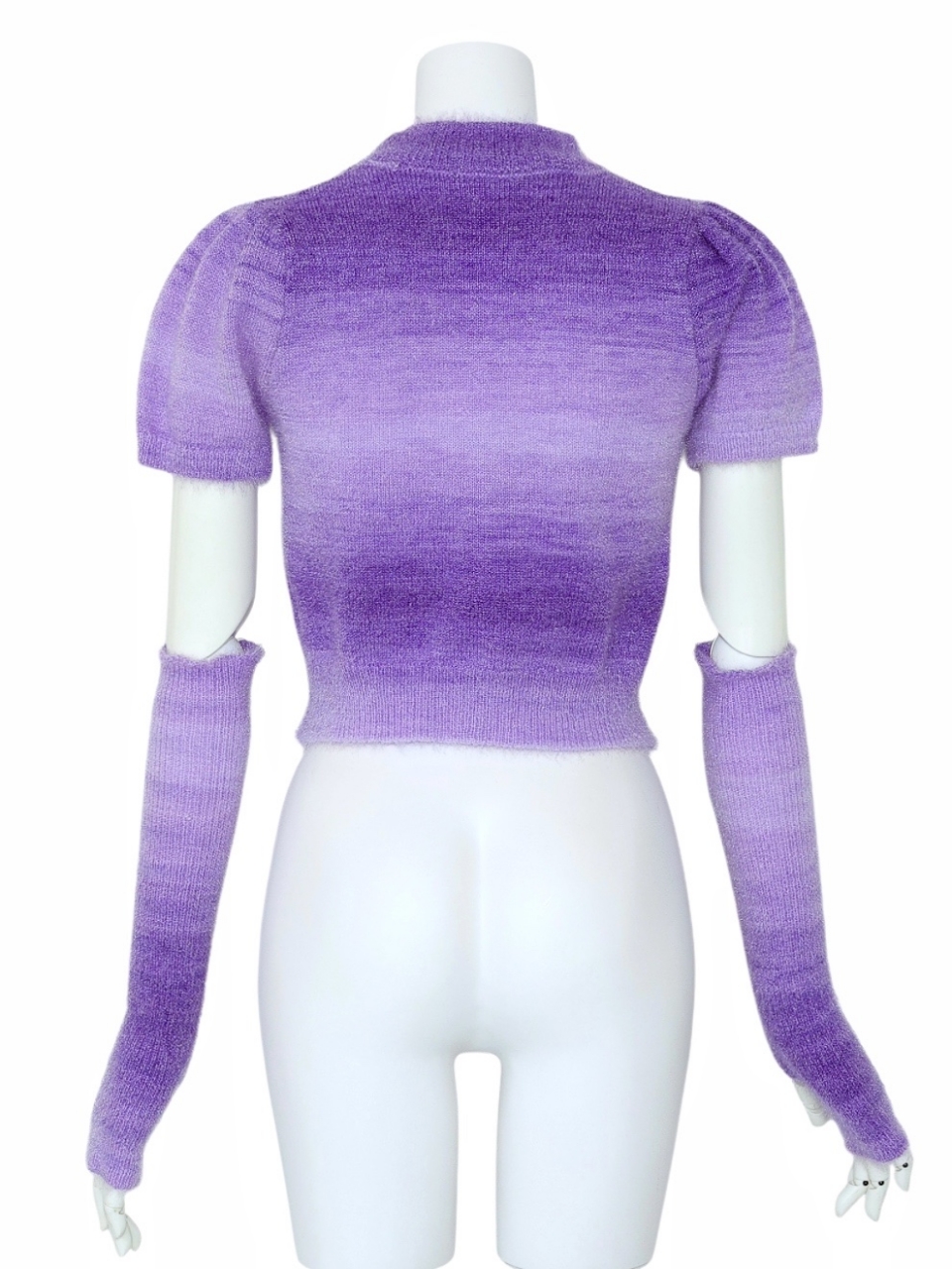 アームウォーマー付グラデニットLAVENDER スタイリングイメージ3