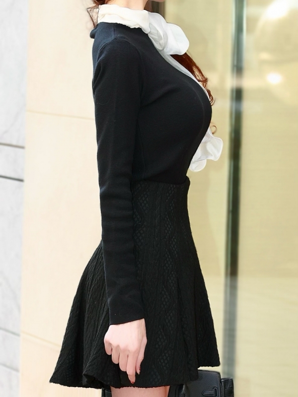 オーガンジーリボンニットBLACK 商品イメージ3