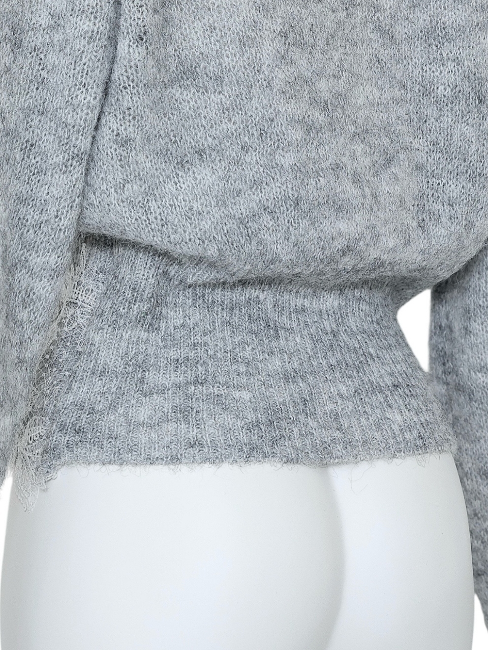 ボタニカルレースくびれカーディガンGRAY スタイリングイメージ7