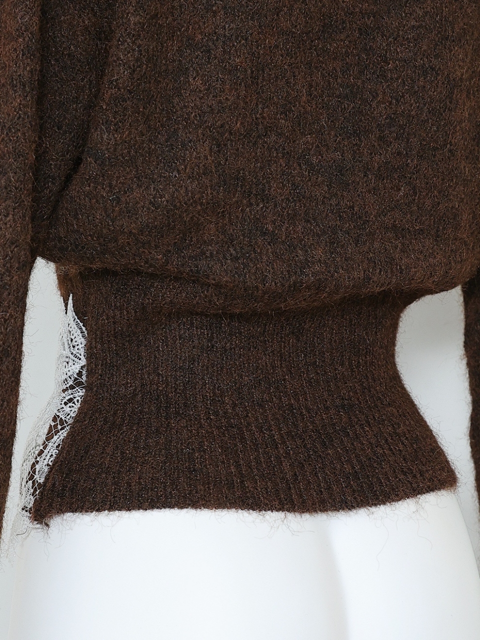 ボタニカルレースくびれカーディガンBROWN スタイリングイメージ7