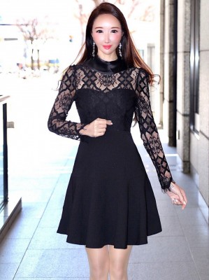 セリーナドレス内蔵カップ付 BLACK