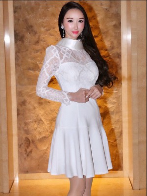 セリーナドレス内蔵カップ付 WHITE