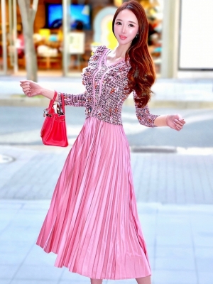 シャイニーエデンプリーツドレスPINK