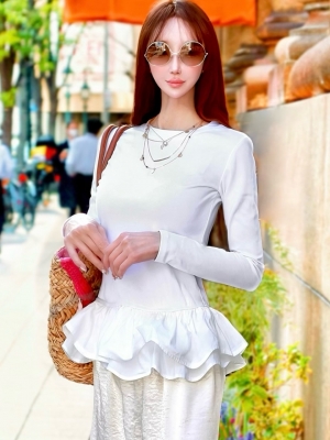 ラッフルティアードトップWHITE