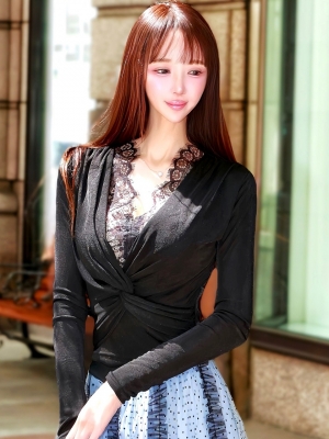 LUXE美ラインクロストップスBLACK