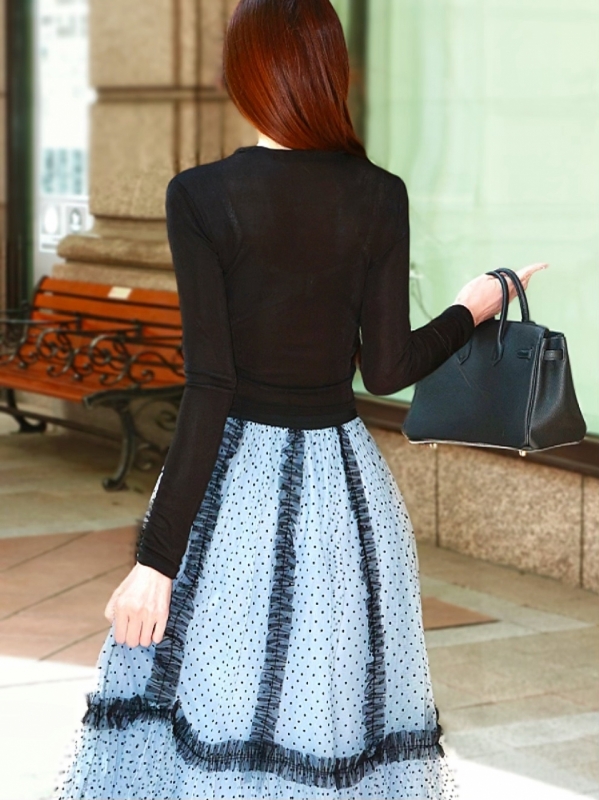LUXE美ラインクロストップスBLACK 商品イメージ5