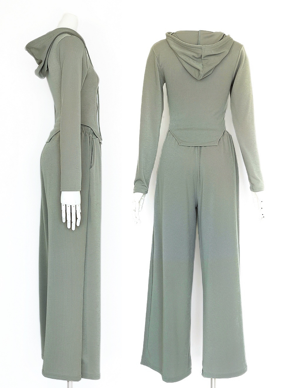 セクシーカーヴィースウェットKHAKI スタイリングイメージ2