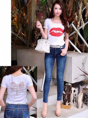 リップ☆スタッズTシャツWHITE