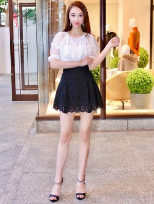 チェルシーレースハイウエストスカート