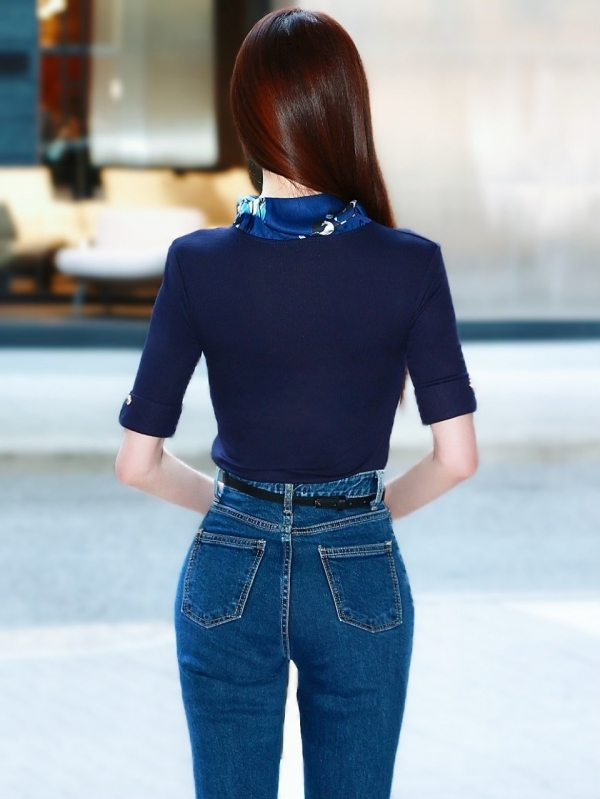 スカーフカットソーNAVY 商品イメージ4