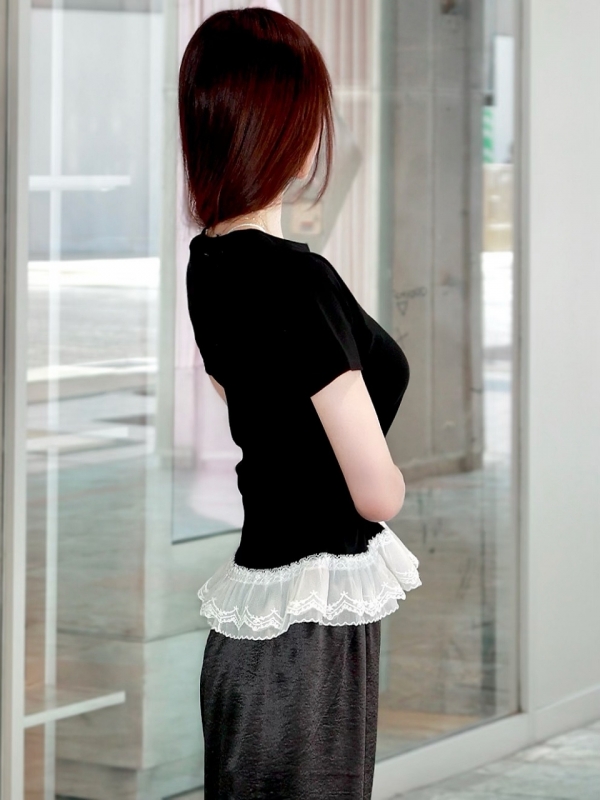レースフリルシェイプTシャツBLACK 商品イメージ4