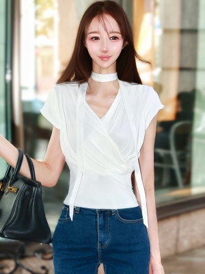 リッチドレープカットソーWHITE