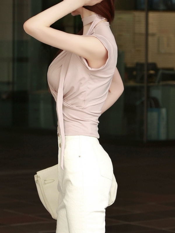リッチドレープカットソーPINKBEIGE 商品イメージ3