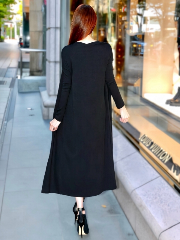 ワンピ+ロングカーデセットアップBLACK 商品イメージ5