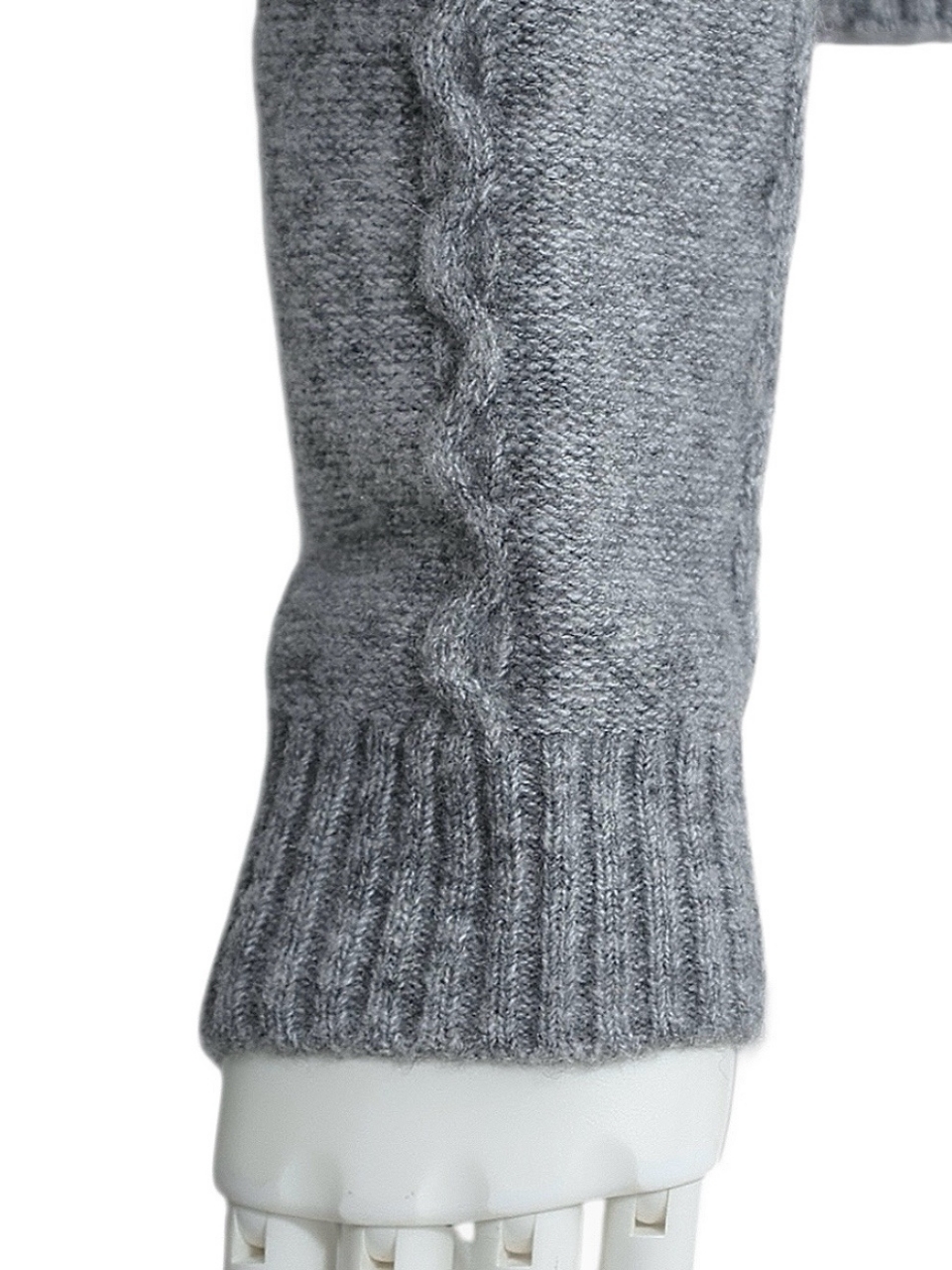 リボンカットケーブルWOOLニットGRAY スタイリングイメージ7