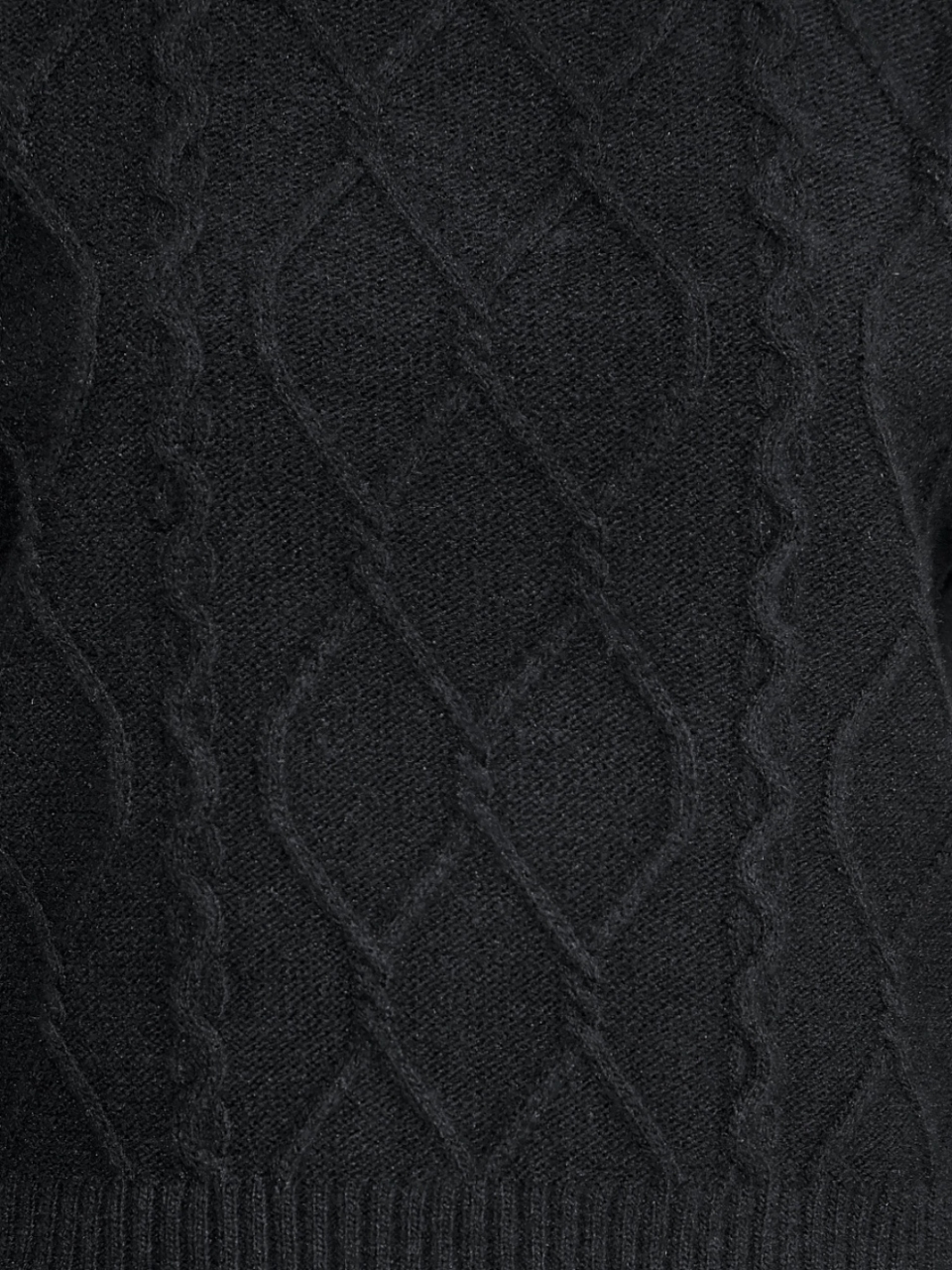 リボンカットケーブルWOOLニットBLACK スタイリングイメージ6