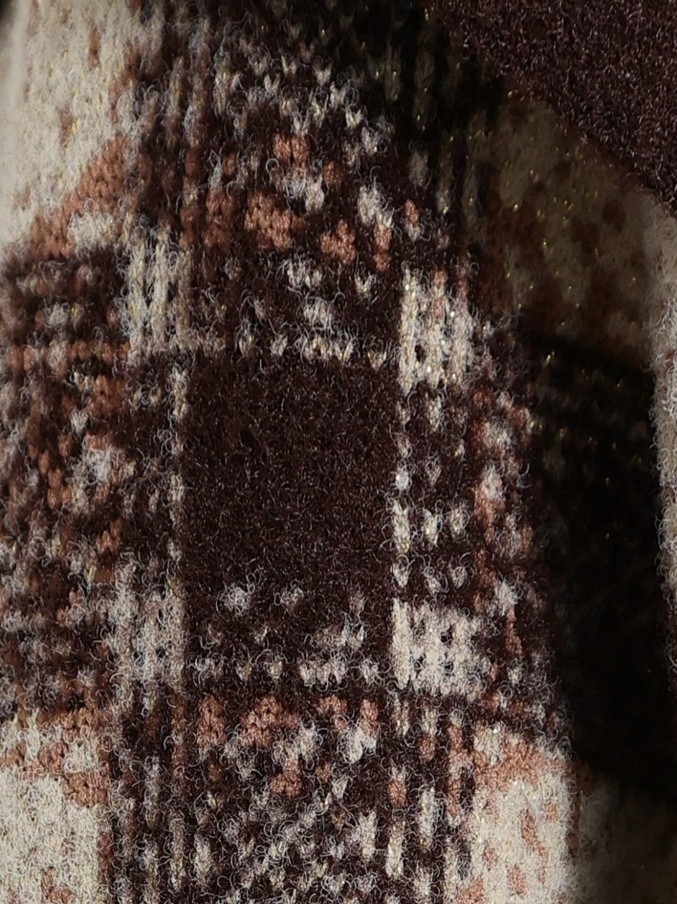 ビッグカラーリボンチェックブルゾンBROWN スタイリングイメージ7