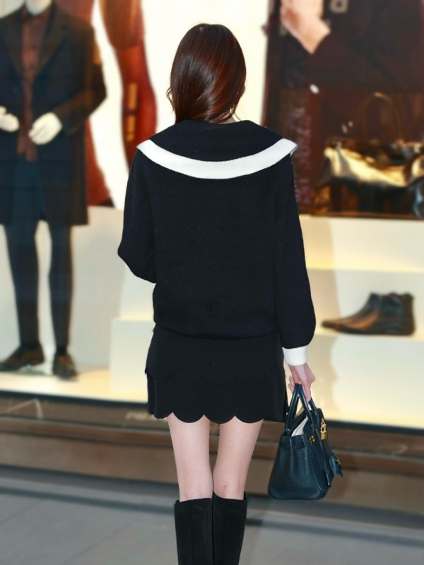 バイカラークロエブルゾンBLACK 商品イメージ4