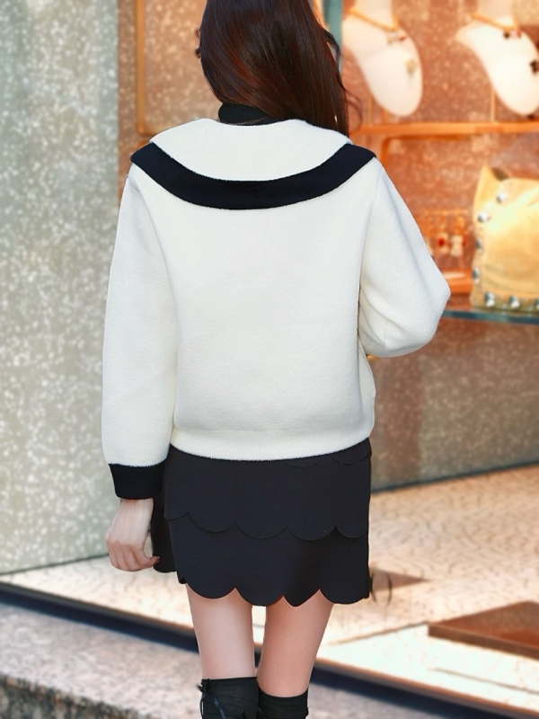 バイカラークロエブルゾンIVORY 商品イメージ5