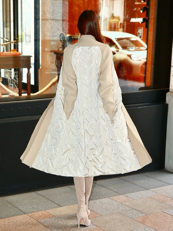 キルティングダウンニットコートCREAM 商品イメージ4