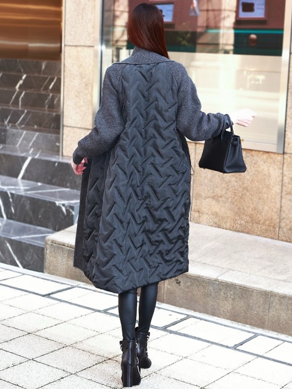 キルティングダウンニットコートGRAY 商品イメージ4