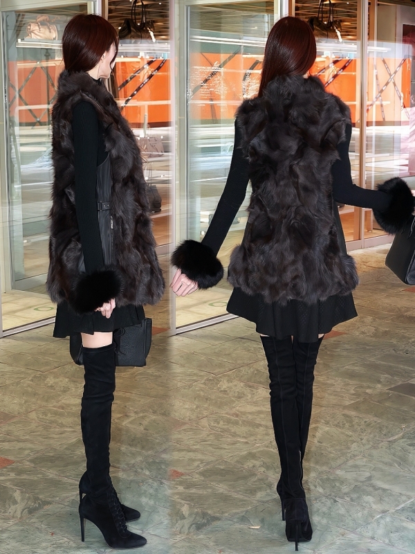 Real Fox Fur 本革ジレ 商品イメージ4