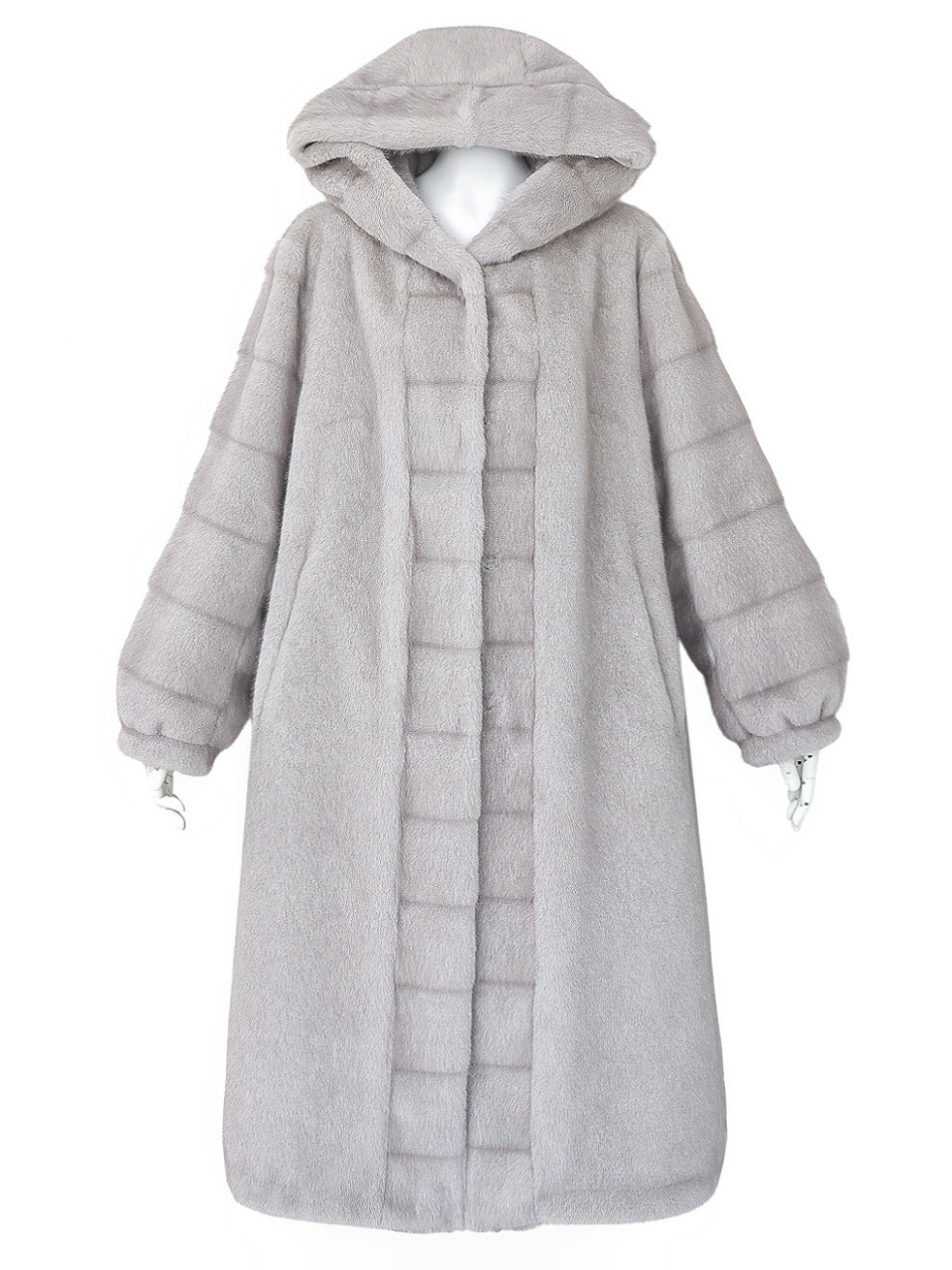 Grayフェイクミンクムートンコート スタイリングイメージ1