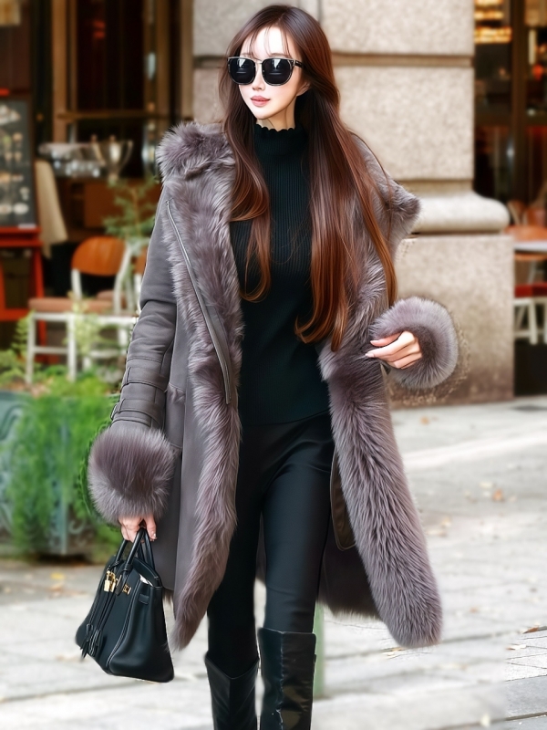 LUXE 一枚革Real mouton コート