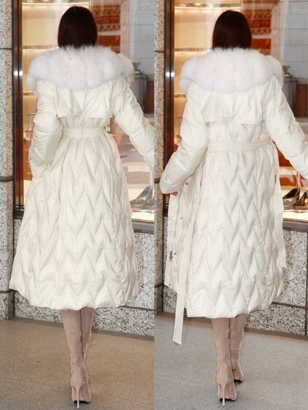 ☆再販予約31日23時迄☆Real Fox For フローラグースダウンロングコートIVORY 商品イメージ5