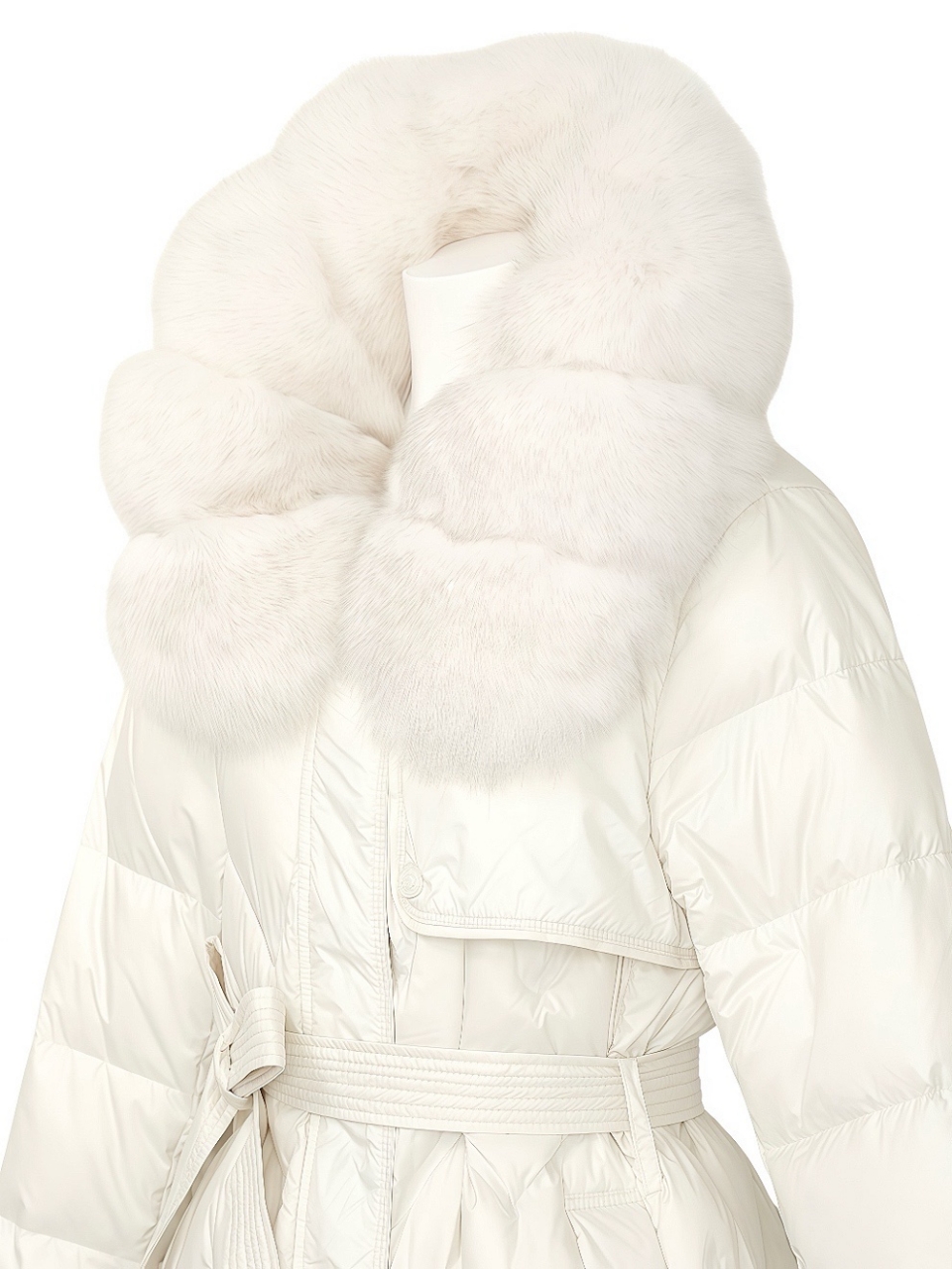 ☆再販予約31日23時迄☆Real Fox For フローラグースダウンロングコートIVORY スタイリングイメージ5