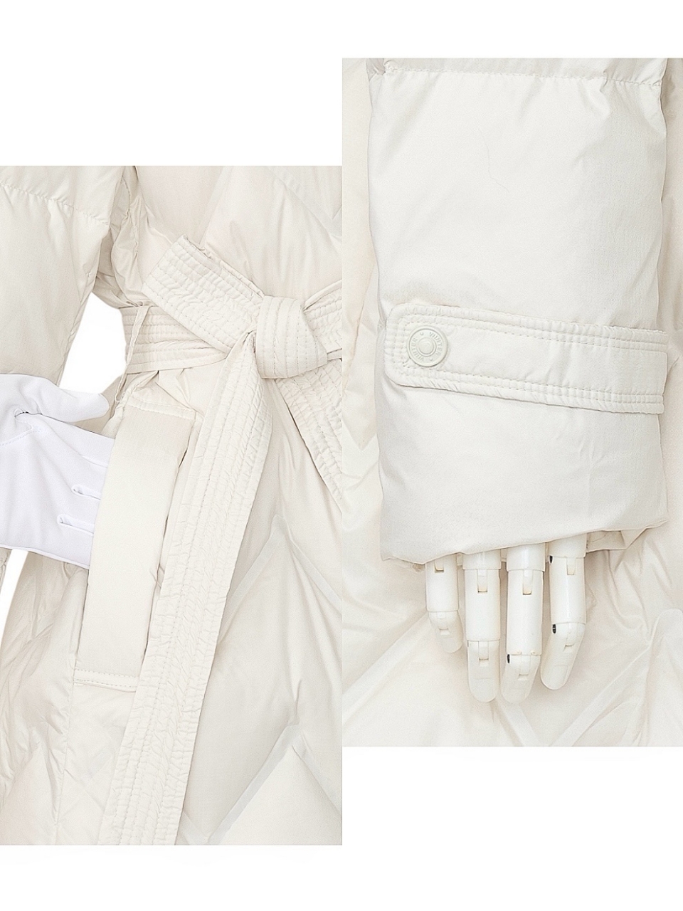 ☆再販予約31日23時迄☆Real Fox For フローラグースダウンロングコートIVORY スタイリングイメージ8