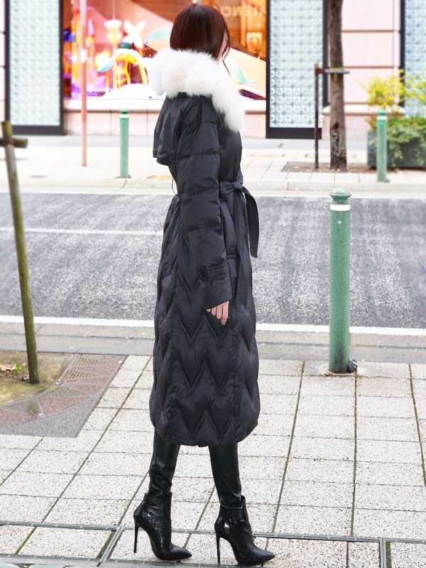 ☆再販予約31日23時迄☆Real Fox For フローラグースダウンロングコートBLACK 商品イメージ3